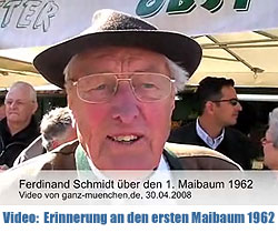 Video: Ferdinand Schmid zum ersten Maibaum auf dem Viktualienmarkt 1962 (Film: Martin Schmitz)